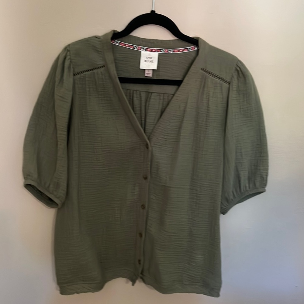 Knox Rose oversized cotton gauze shirt